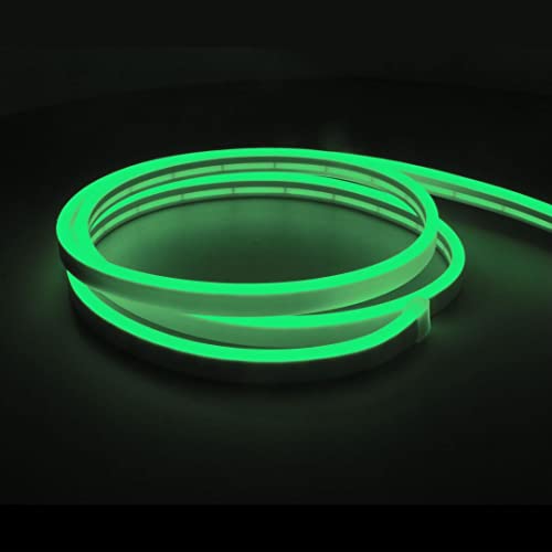 Green LED Neon Strip Lights 16.5ft - Flexible, Waterproof, Indoor/Outdoor Use